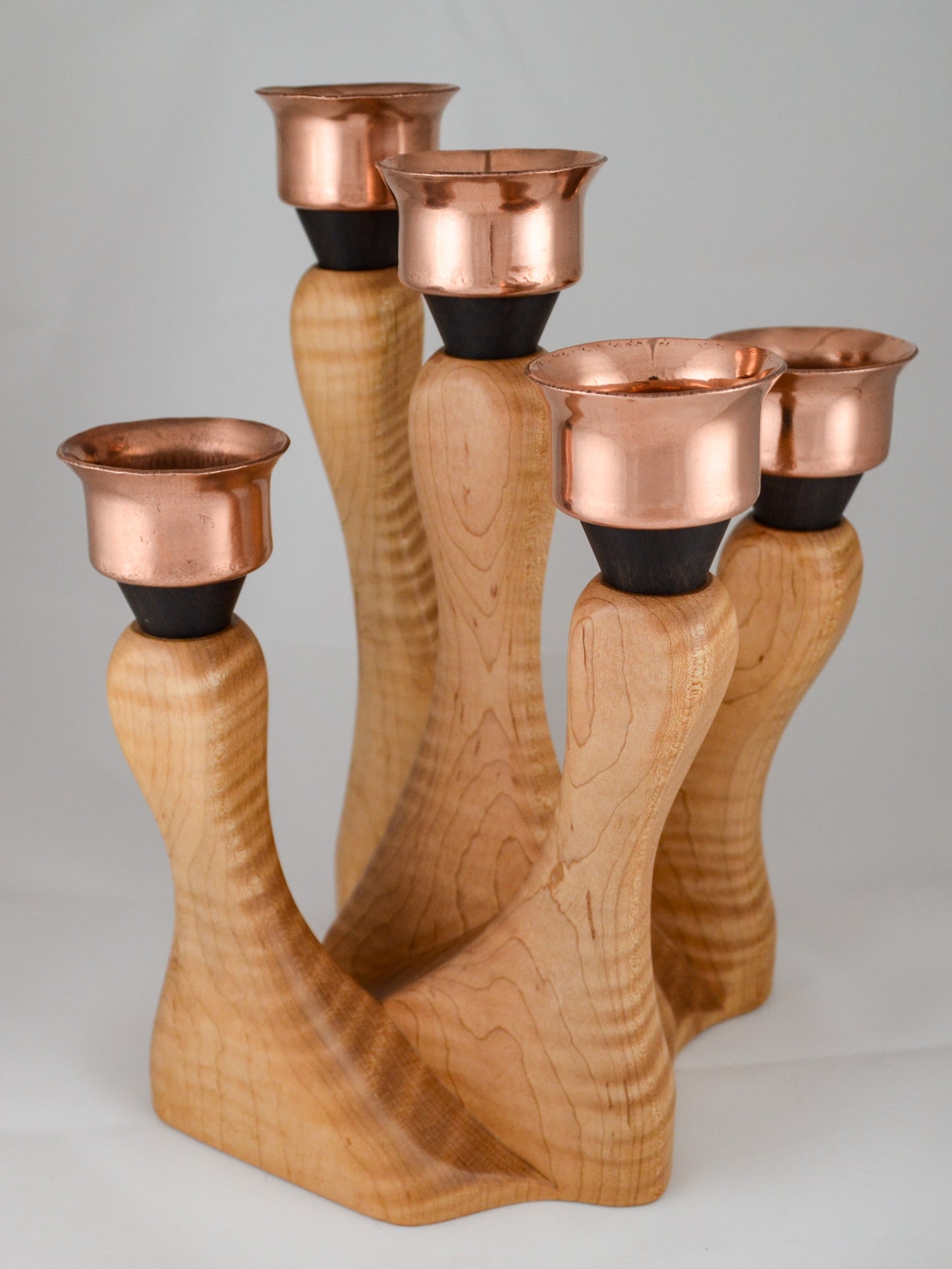 Curly Maple candelabra