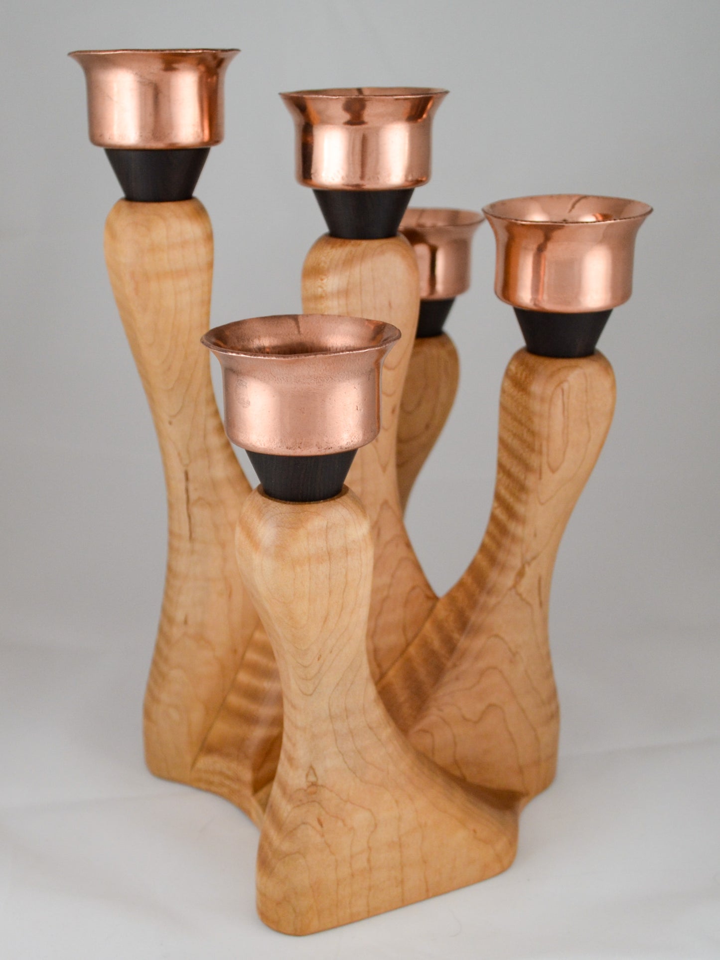 Curly Maple candelabra