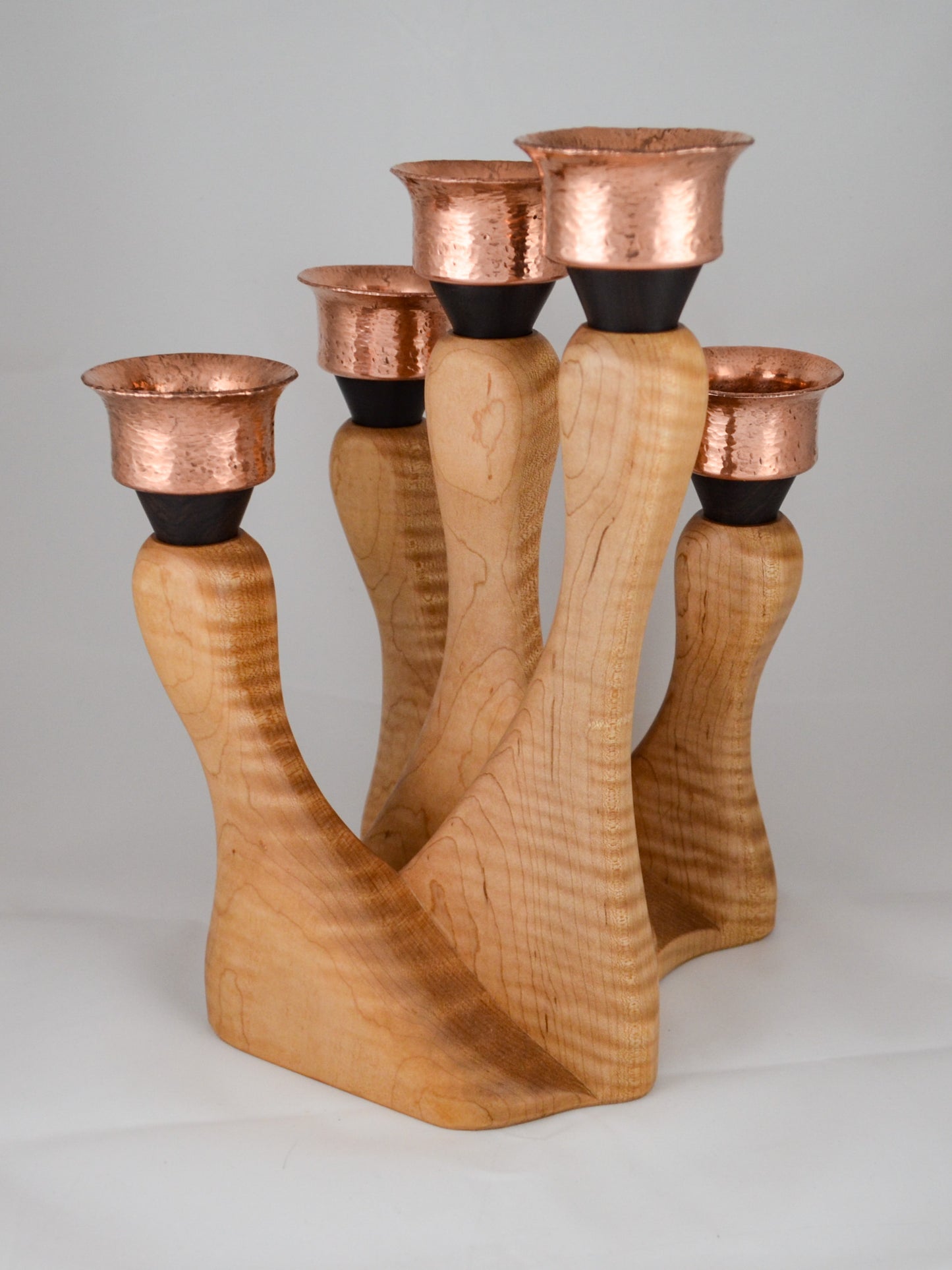 Curly Maple candelabra