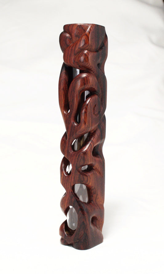 Holey Cocobolo Mezuzah Case