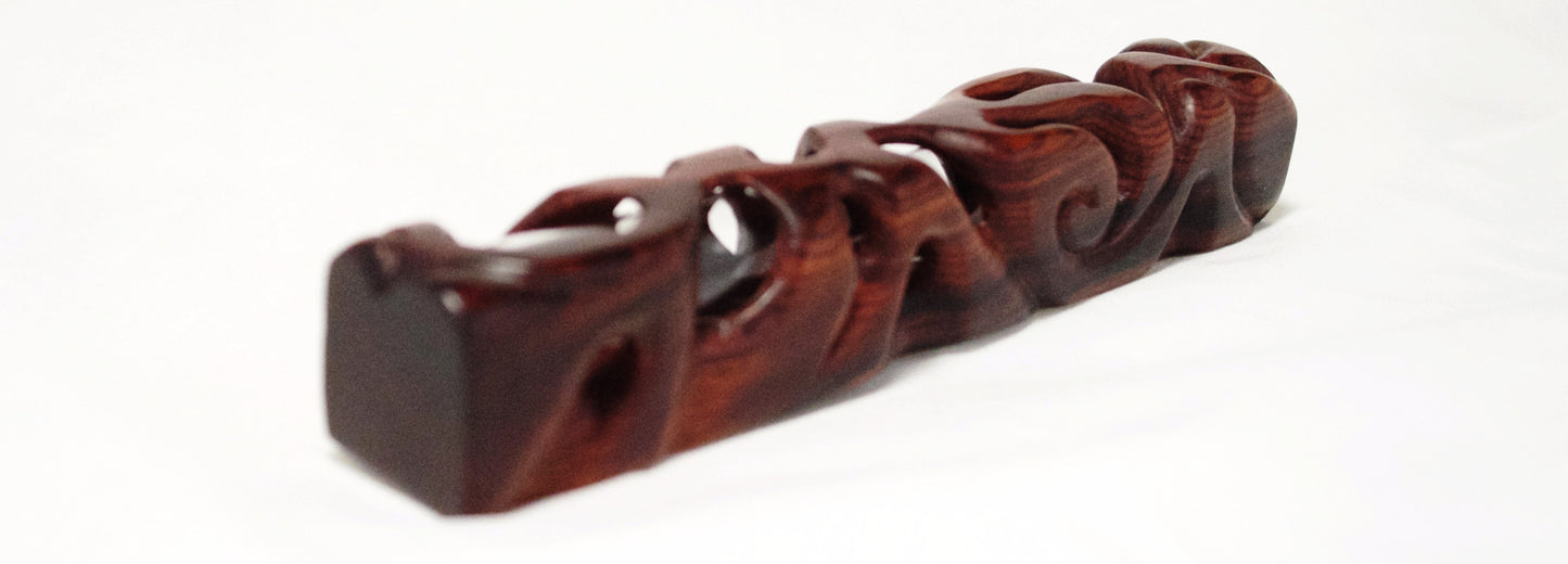 Holey Cocobolo Mezuzah Case
