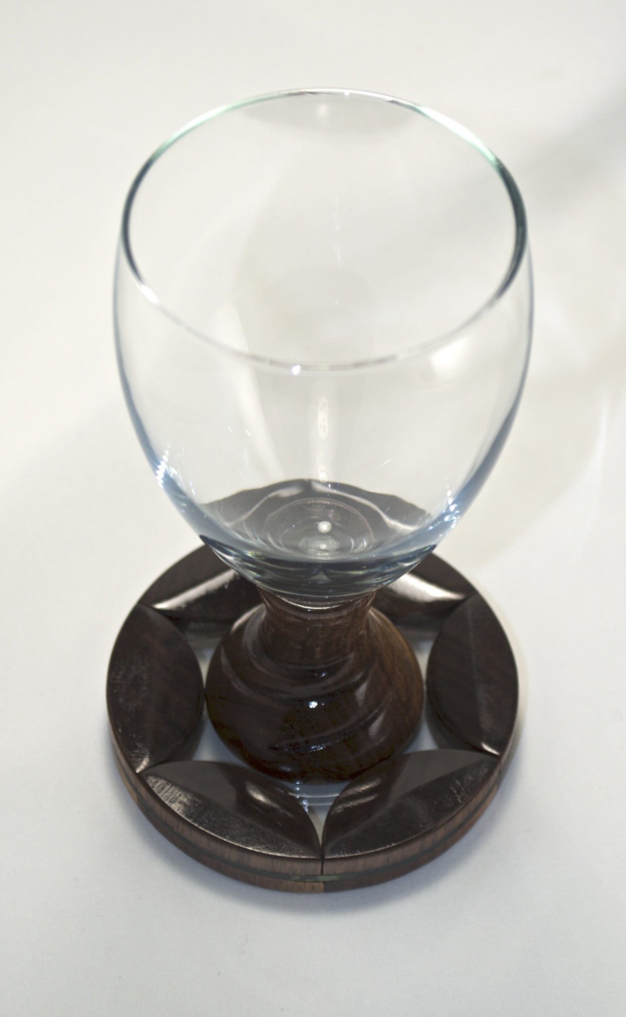 Walnut Wine Glass Kiddush Cup