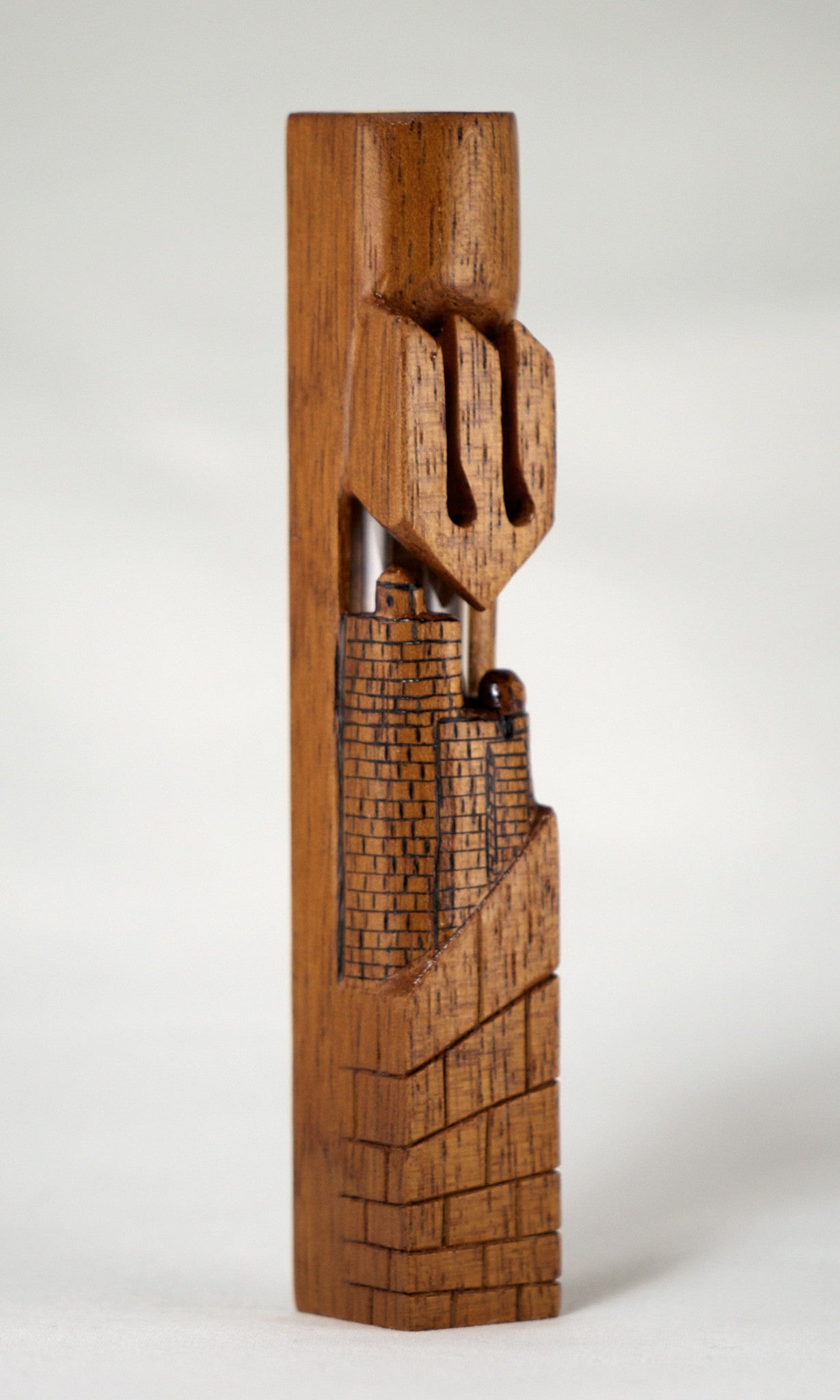 Cedar Jerusalem Mezuzah Case
