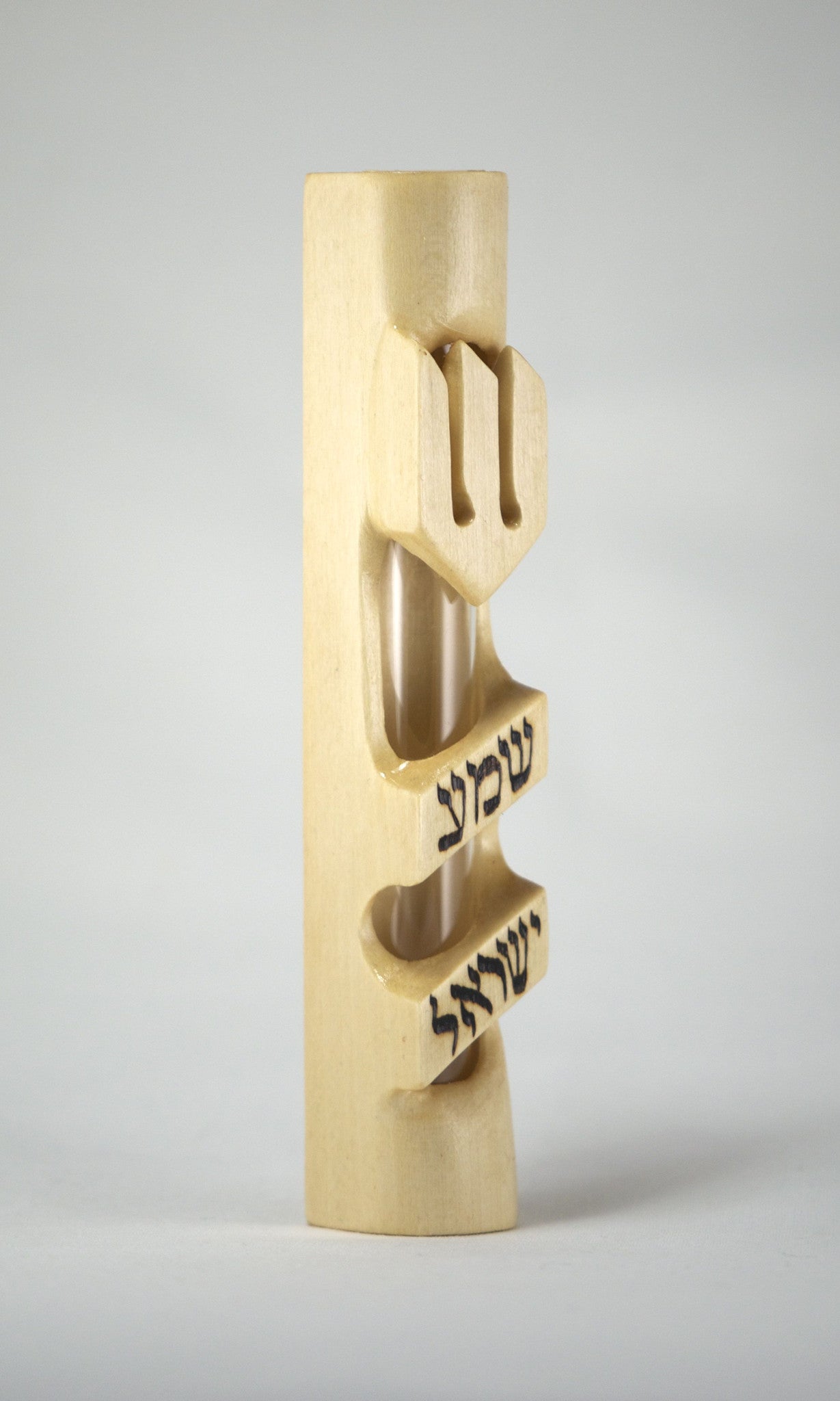 Basswood Shema Yisroel Mezuzah Case