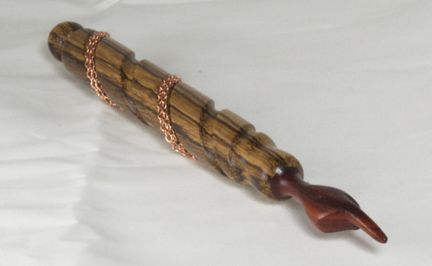 Double Spiral Zebra Wood and Cocobolo Yad