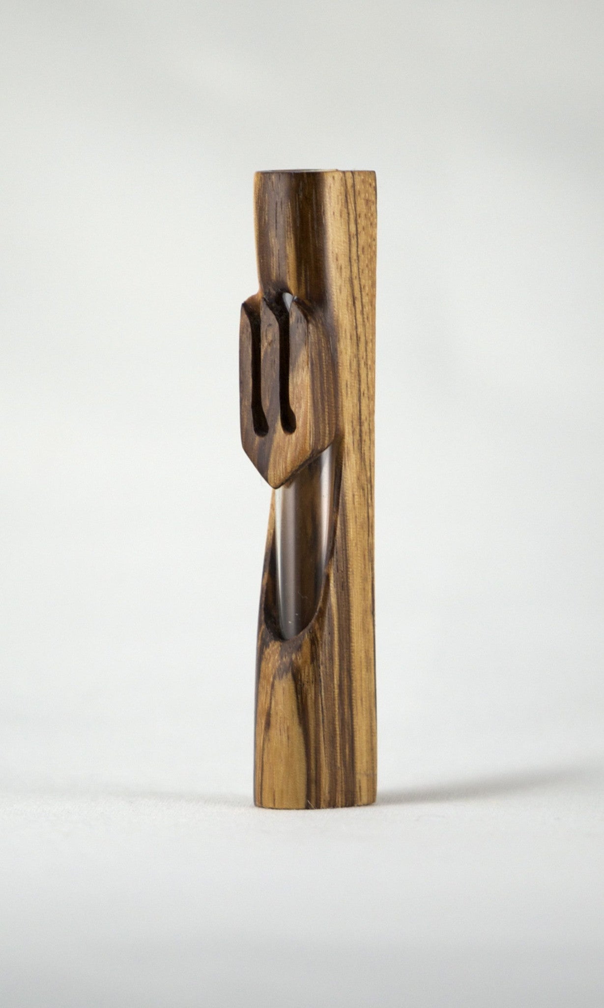 Small Zebra Wood Mezuzah Case