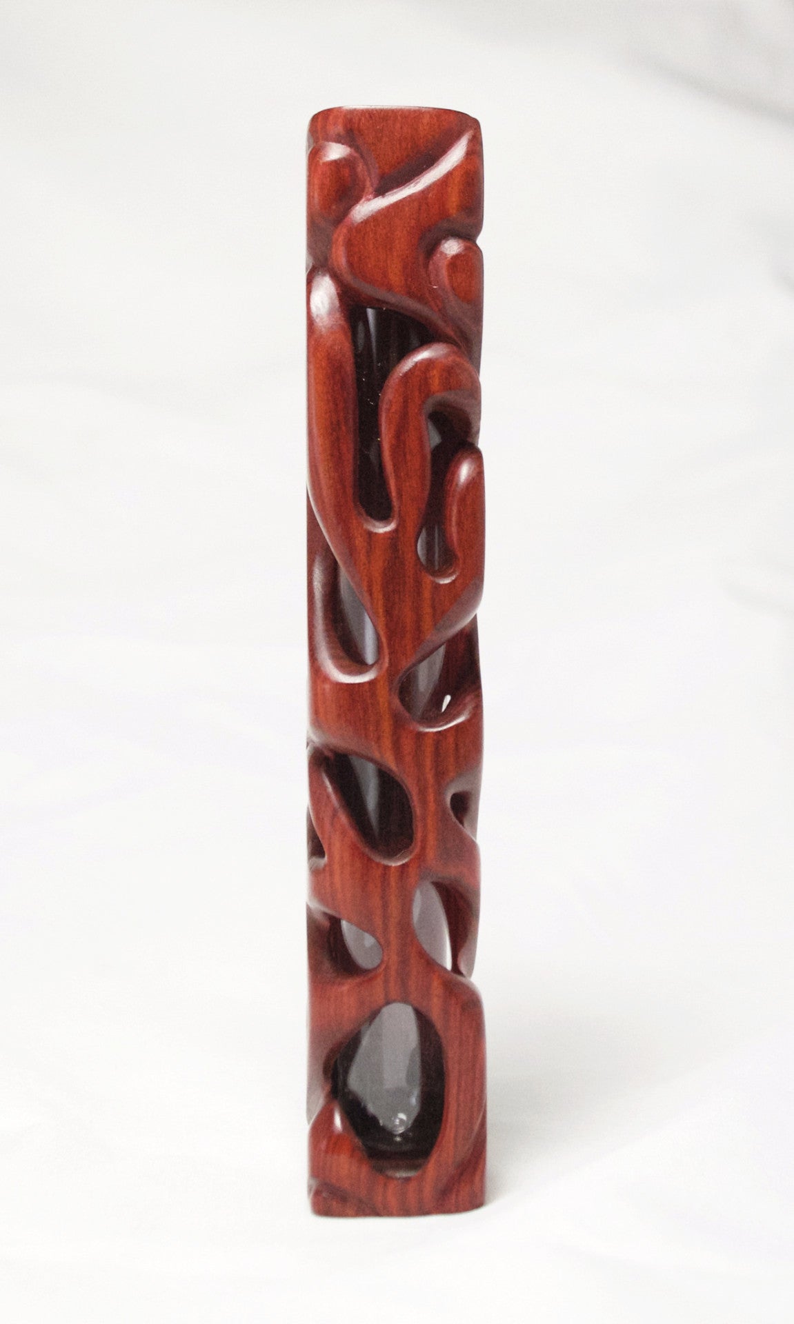 Holey Redheart Mezuzah Case