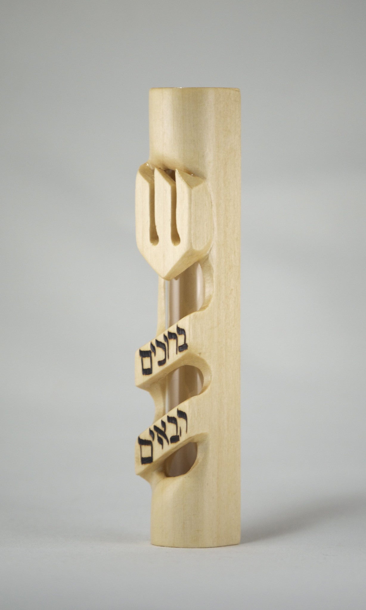 Basswood Beruchim Habayim Mezuzah Case