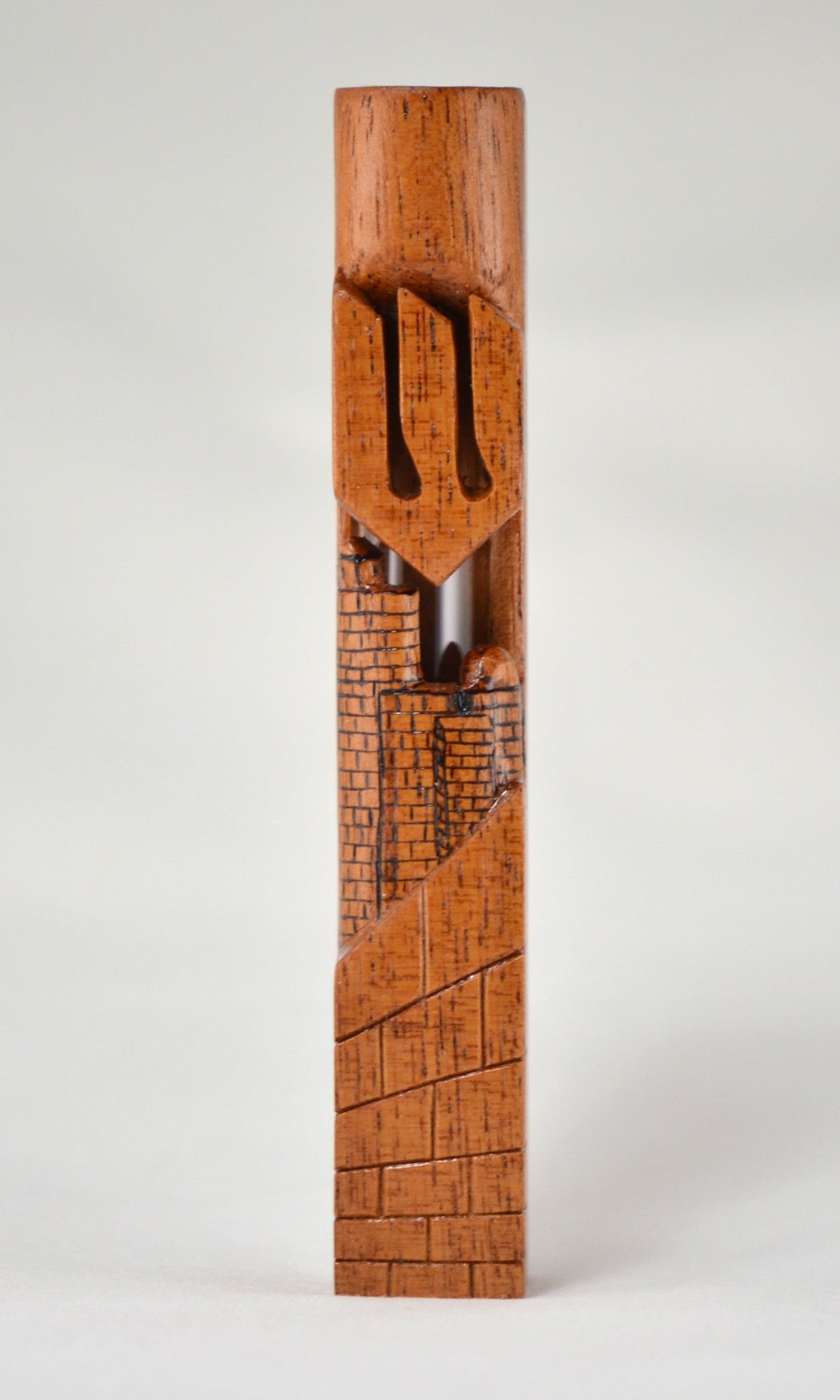 Cedar Jerusalem Mezuzah Case
