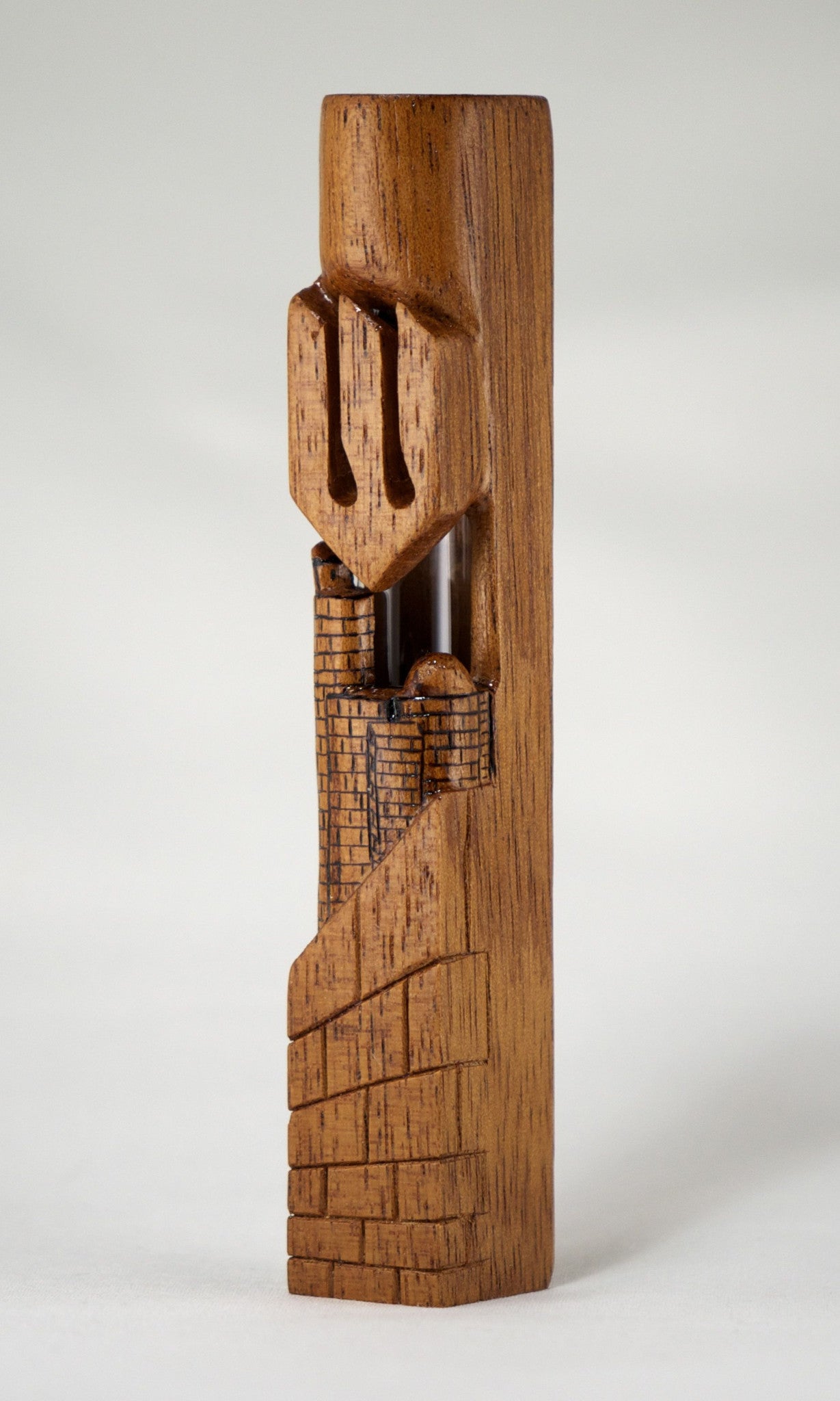 Cedar Jerusalem Mezuzah Case