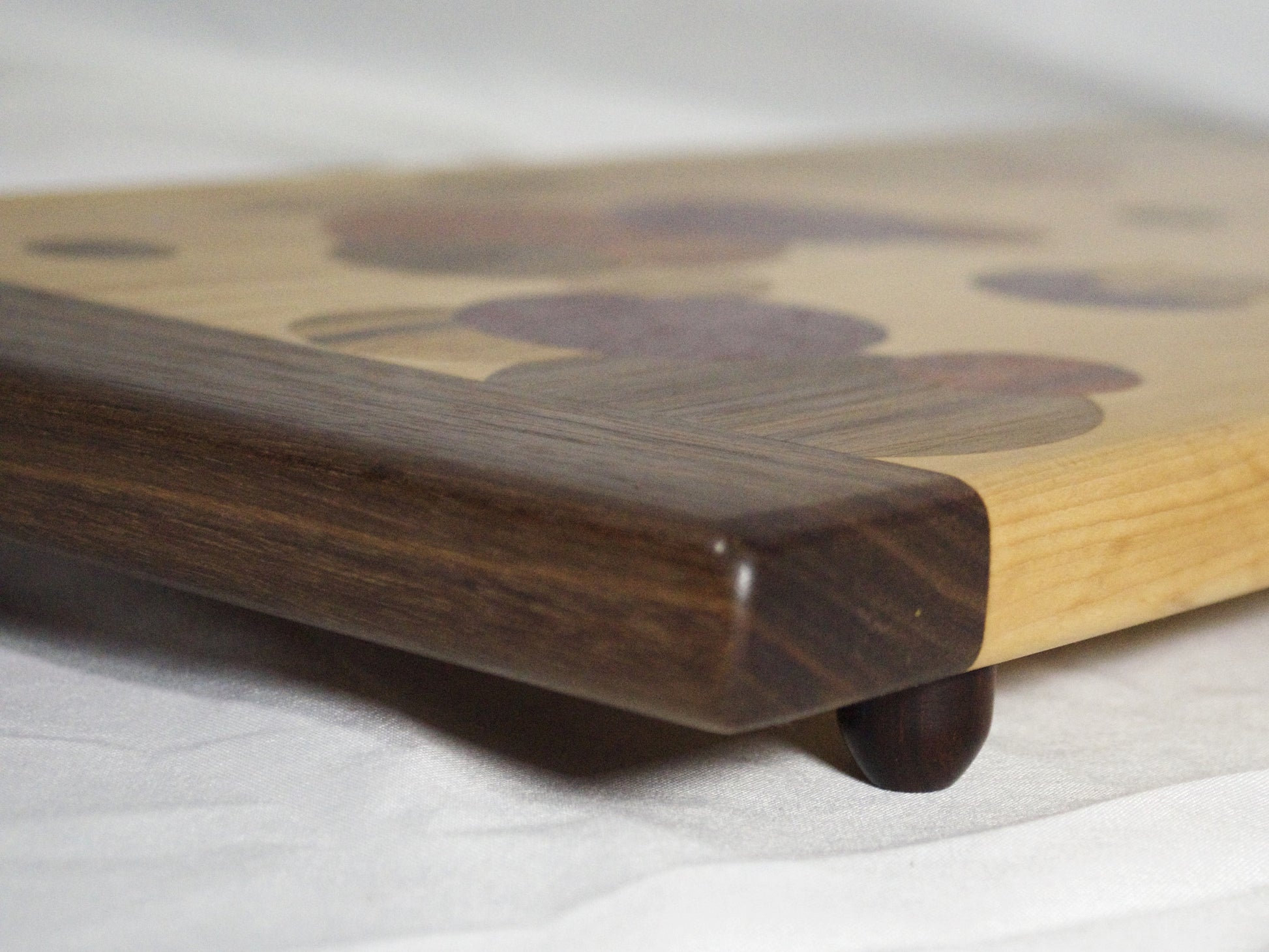 wood Challah board cocobolo feet