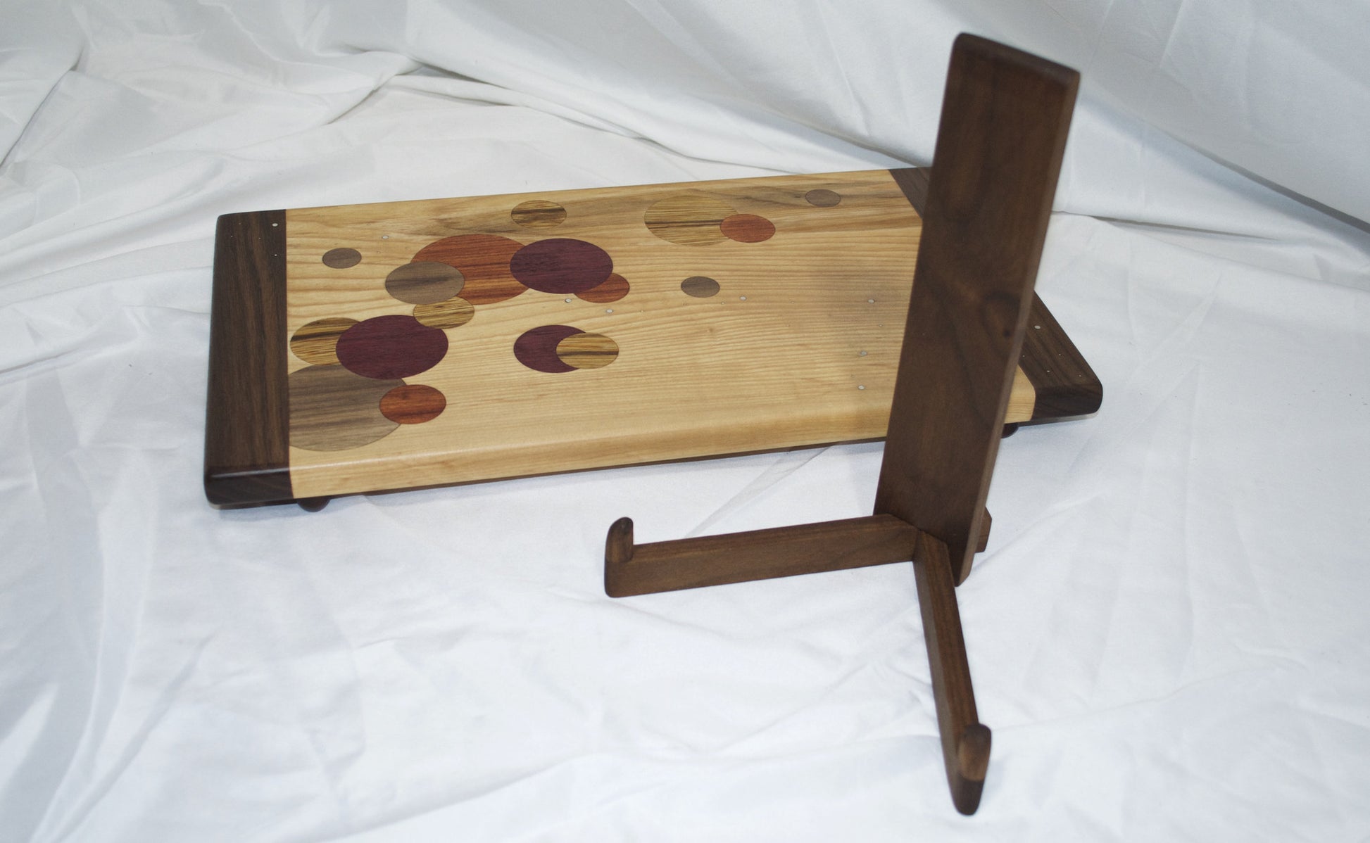 wood Challah board and stand